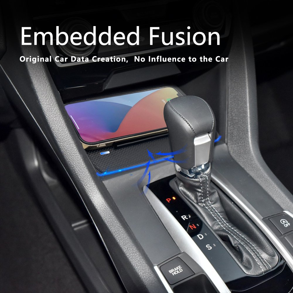 Car Wireless Charger for 2017-2020 for Honda Civic - Qi Fast Charging Pad