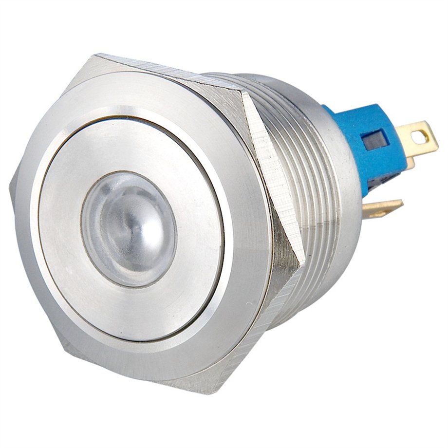 22mm Waterproof Metal Push Button Switch Momentary Latching LED Light Lamp Illumination 3-48V 110V 220V Car Auto Engine PC Start