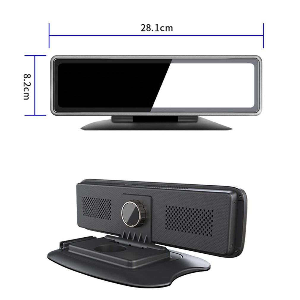 IPoster New Popular 12in Car Dash Cam Camera DVR IPS Mirror 360 Degree View with 4 Cameras Recording DVR Video Recorder Dashcam