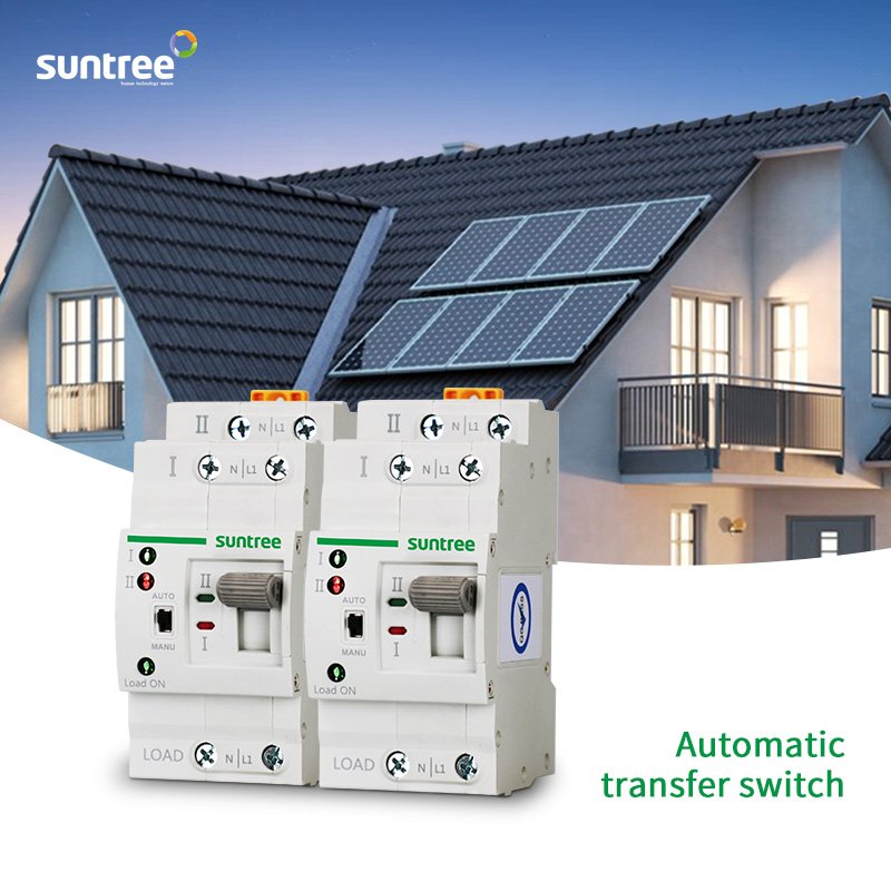 Suntree Automatic Transfer Switch for Generator 40A 50A 63A 2P Changeover Switch Integrated Circuit