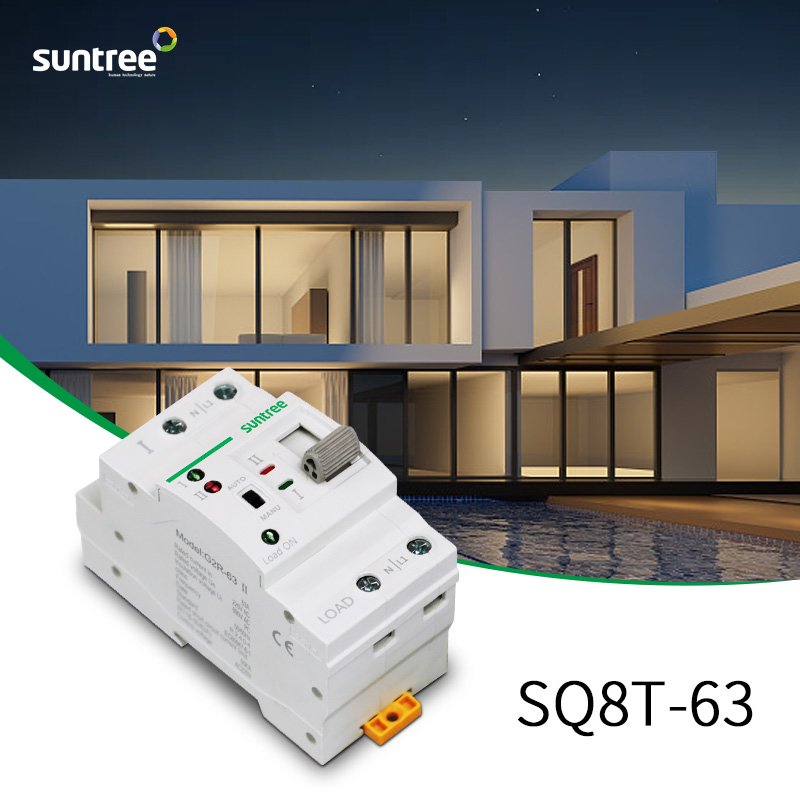 Suntree Automatic Transfer Switch for Generator 40A 50A 63A 2P Changeover Switch Integrated Circuit