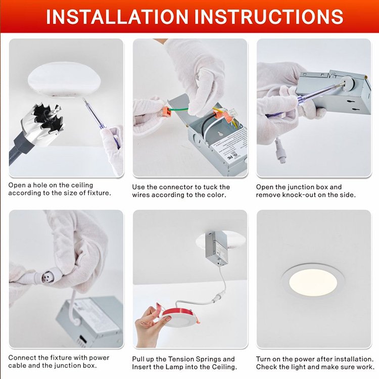 ETL 9W 12W Fire Proof Recessed Spot Lights Dimmable Ultra Thin 5CCT LED Fire Rated Downlight