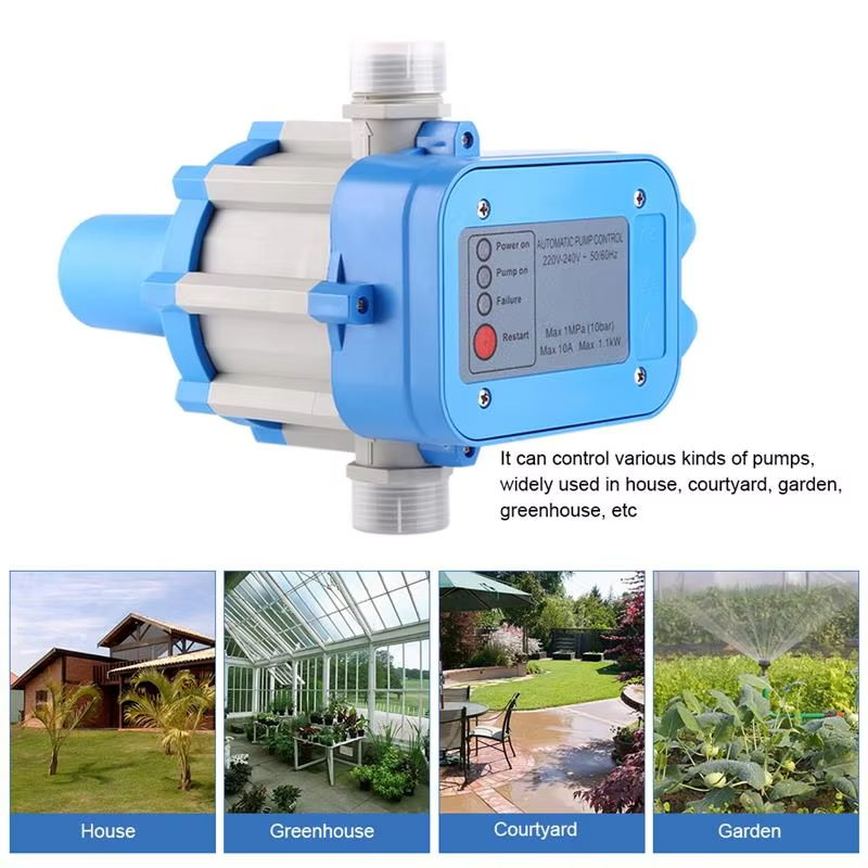 Automatic Water Pump Pressure Controller 220V-240V Auto Control Unit Electronic Pressure Switch Use for House/ Courtyard Garden