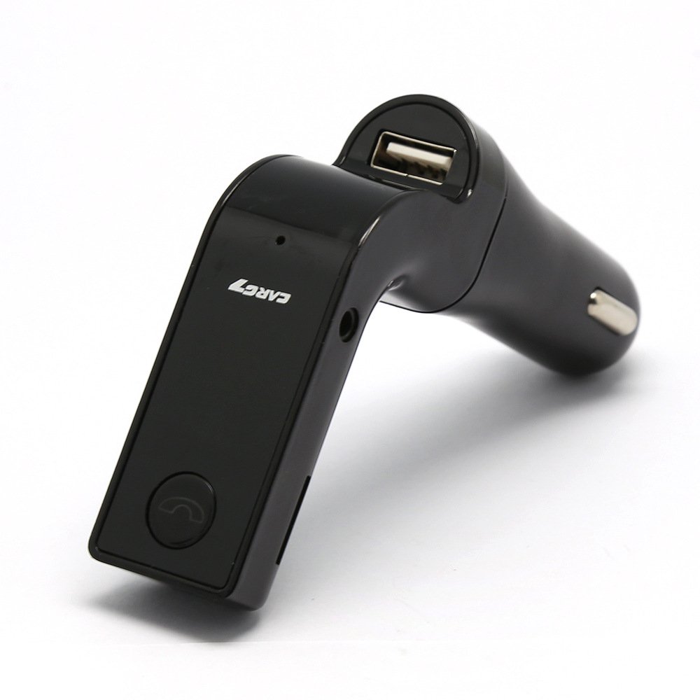 G7 Car Kit BT MP3 USB Charger FM Transmitter Wireless In-Car Chinese BT Handsfree QC Function ABS Material