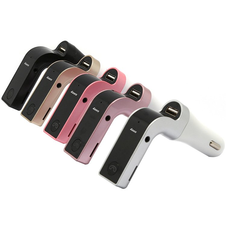 G7 Car Kit BT MP3 USB Charger FM Transmitter Wireless In-Car Chinese BT Handsfree QC Function ABS Material