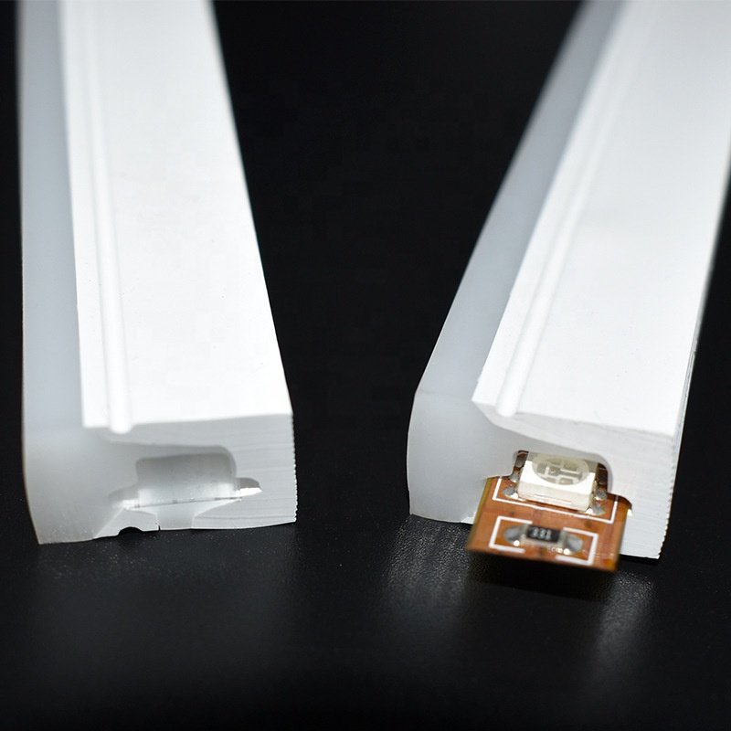 Spot Wholesale Neon Two-color 1220 Side Luminous Flexible Light with Bushing 12MM Plate LED Silicone Bushing Silicon Led Profile