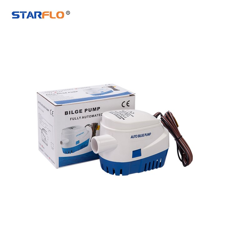 STARFLO 1100GPH 24v Dc Mini Submersible Marine Automatic Bilge Pump Auto Switch Small Boat Bilge Pump for Saltwater Freshwater