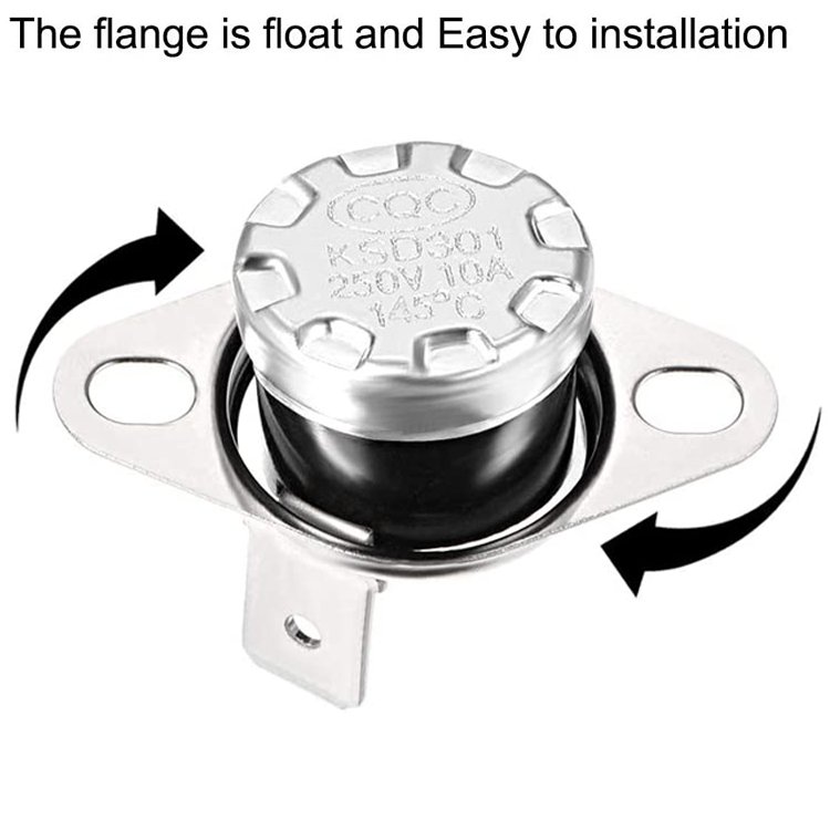250V 10A 15A KSD301 Thermostat Disc Type Thermal Protector KSD301 Bimetal Switch Automatic Manual Reset