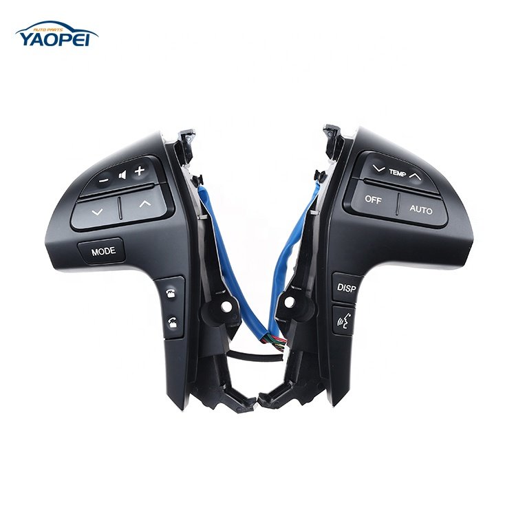 84250-0E220 YAOPEI Multifunction Steering Wheel Switch for Toyota Highlander 2009-2012 Silver Black