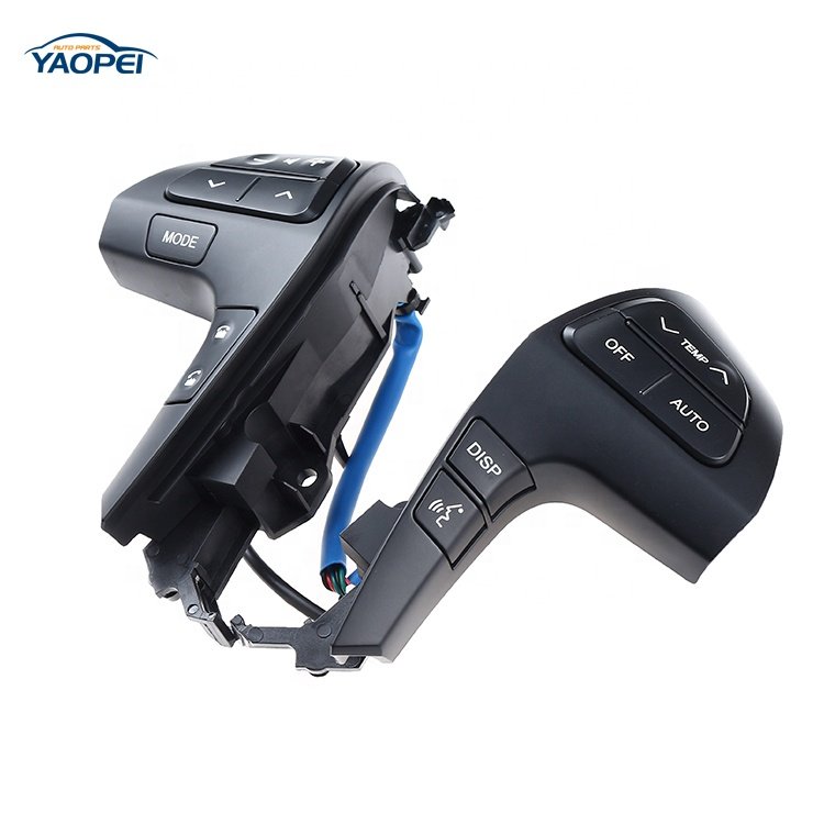 84250-0E220 YAOPEI Multifunction Steering Wheel Switch for Toyota Highlander 2009-2012 Silver Black