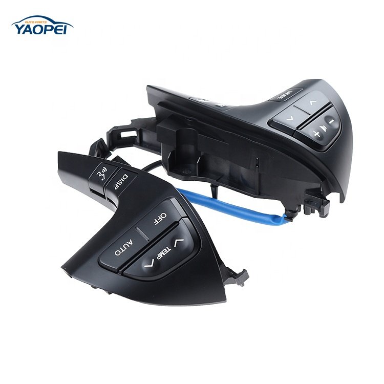 84250-0E220 YAOPEI Multifunction Steering Wheel Switch for Toyota Highlander 2009-2012 Silver Black