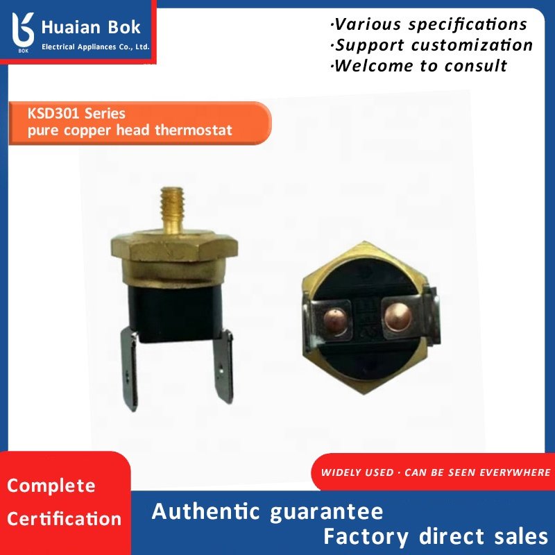 Ksd301 Thermostat 16a for Electric Kettle Thermostat Switch Pure Copper Head Thermal Switch