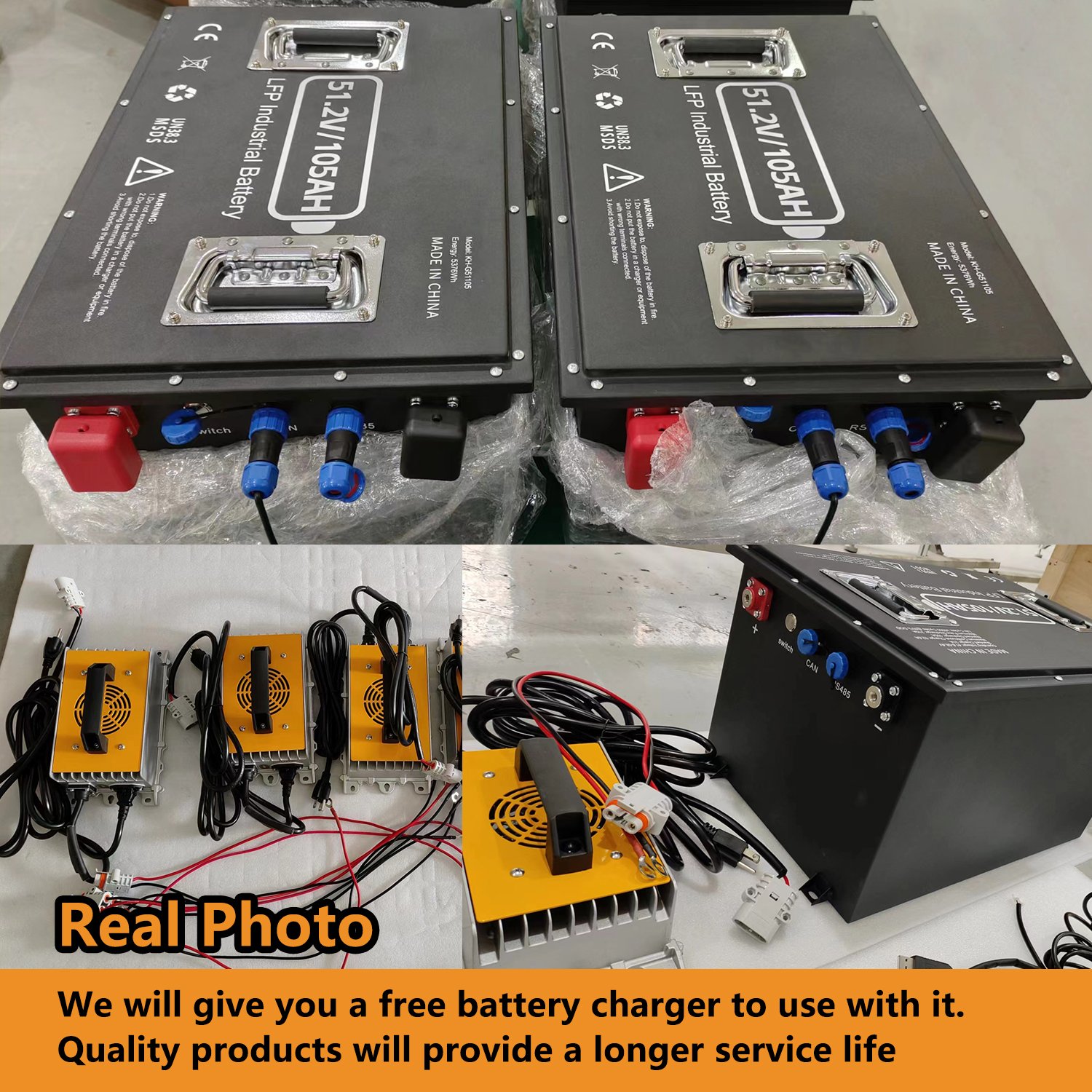 Wholesale Lithium Battery Golf Cart Trolley Car Rechargeable Pack 48V Diy Kit 36V 72V 100Ah 105Ah 200Ah 51.2V Lifepo4 Battery
