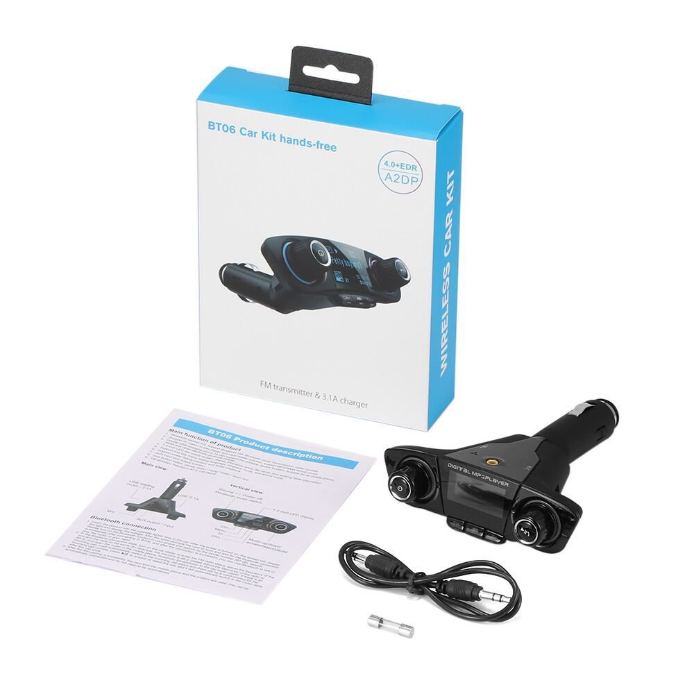 Car Kit Stereo Receiver Dual Usb Fm Auto Modulator Mp3 Player Fm Transmitter Modulator