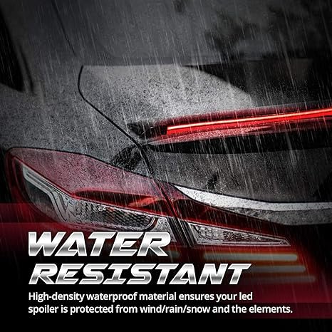 Universal LED Spoiler Rear Spoiler Lip Kit for Car Trunk Exterior Accessories Brake Light Dark Roof Wing and Easy Installation