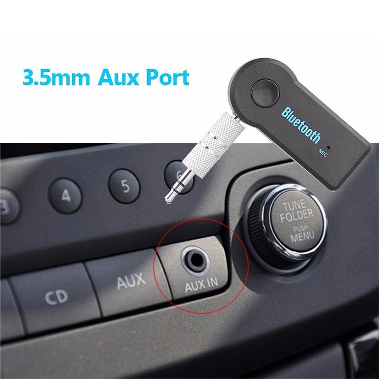 Mini 3.5mm Audio MP3 BT Car Adapter AUX Wireless Bluetooth 5.0 Receiver Metal & Plastic Material 10m Range Box Gaming Input 12V