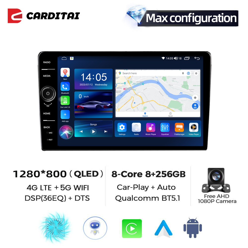 Car Multimedia Player Android Car Radio for FIAT 500 2007-2015 Fascia Frame Dash Kit 2 Din Car Stereo Audio Player