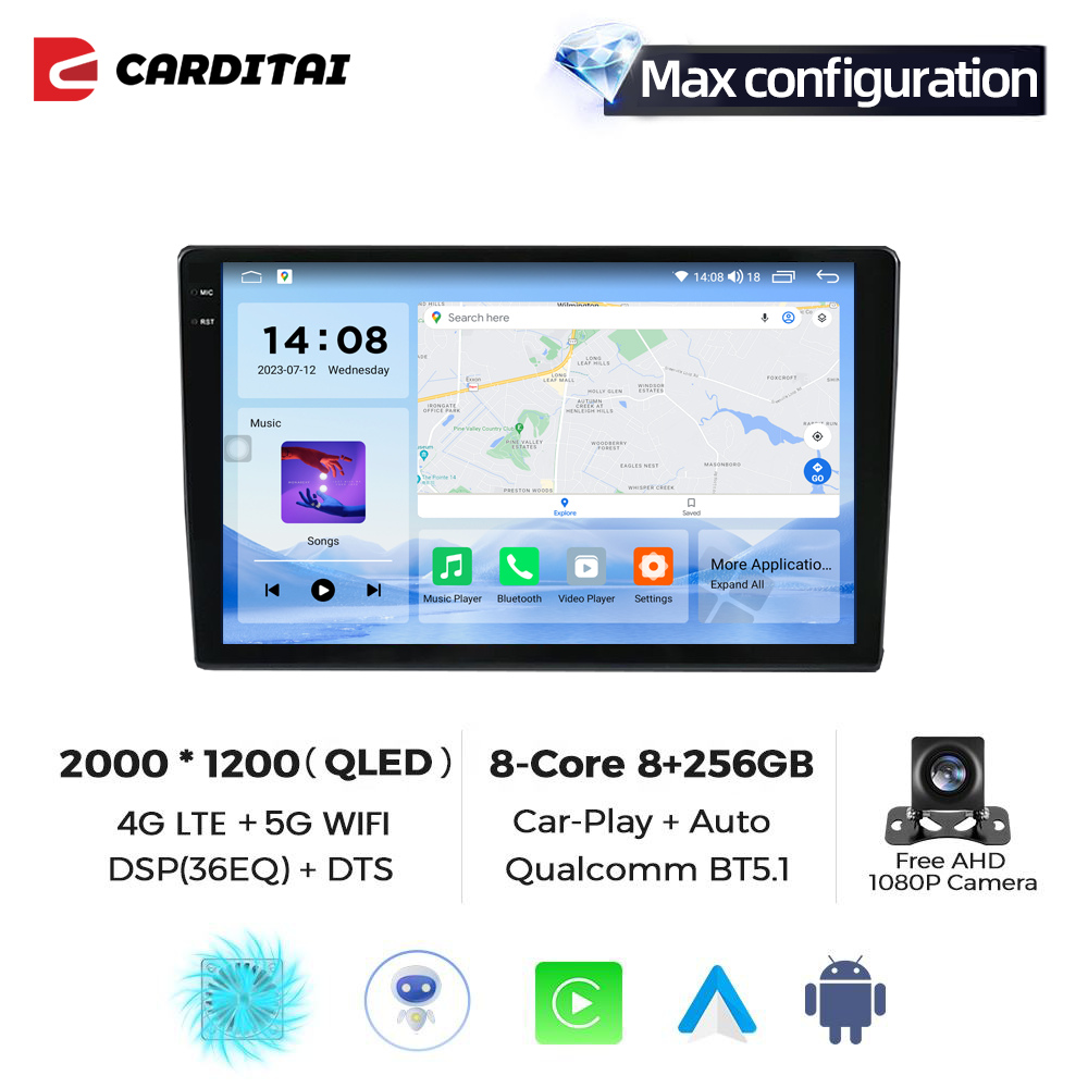 Car Multimedia Player Android Car Radio for FIAT 500 2007-2015 Fascia Frame Dash Kit 2 Din Car Stereo Audio Player
