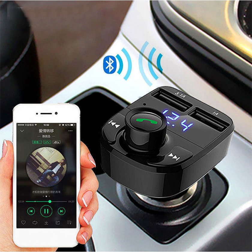 Dual USB Car Charger Handsfree bluetooth Car Kit Mp3 Player Car FM Transmitter Wireless FM Modulator Transmitter