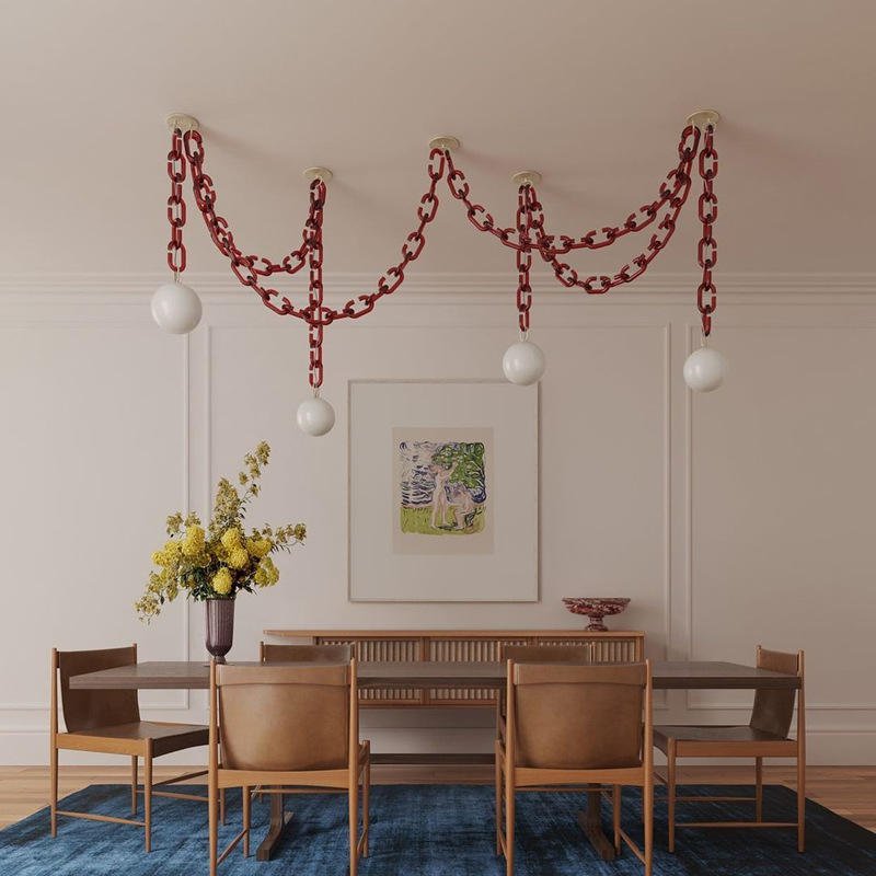 Hot Personality Modern Living Room Clothing Store Pendant Light Restaurant Nordic Minimalist Glass Ball Creative Chandelier