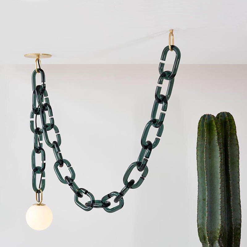 Hot Personality Modern Living Room Clothing Store Pendant Light Restaurant Nordic Minimalist Glass Ball Creative Chandelier
