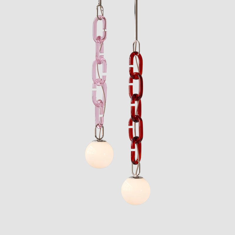 Hot Personality Modern Living Room Clothing Store Pendant Light Restaurant Nordic Minimalist Glass Ball Creative Chandelier