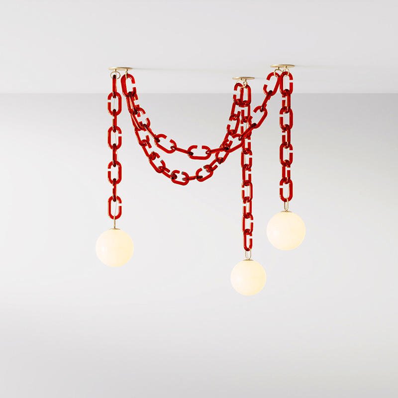 Hot Personality Modern Living Room Clothing Store Pendant Light Restaurant Nordic Minimalist Glass Ball Creative Chandelier