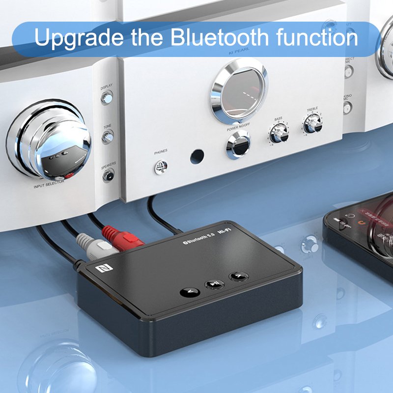 Bluetooth Car Kit 5.0 RCA Audio Receiver APTX LL 3.5mm AUX Jack Music Wireless Adapter