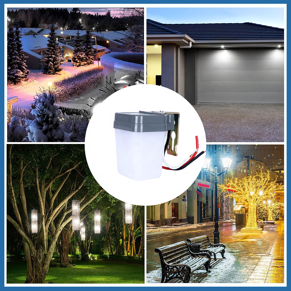CNRIYA 6A Auto on Off Photocell/Photoswitch/Photocontrol/Fotocontrol for Day Night Switch for Street, Parking, Outdoor Light