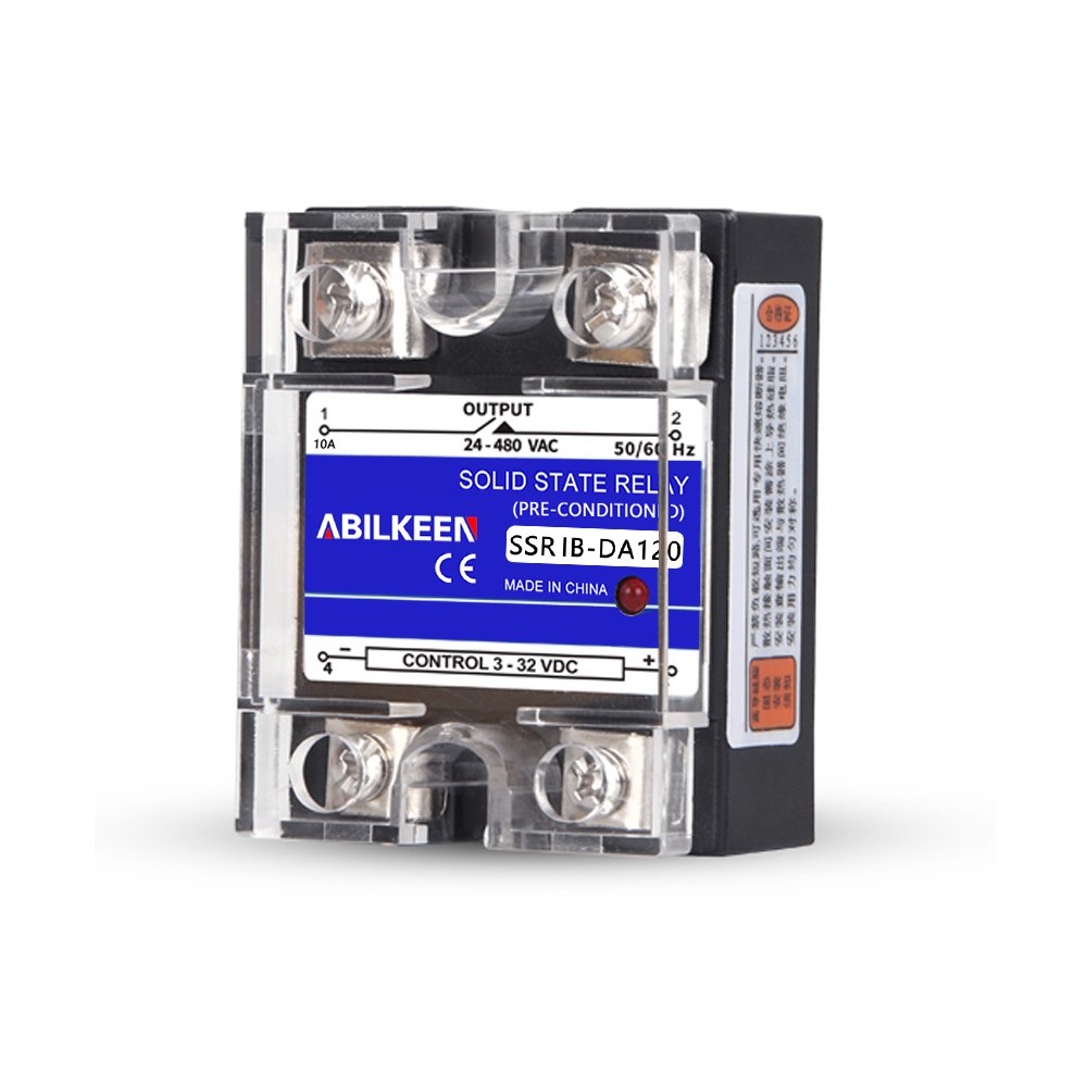 ABILKEEN 120A Output Current Single Phase SSR DC Power Control AC Power Contactless Electronic Switch Solid State Relay
