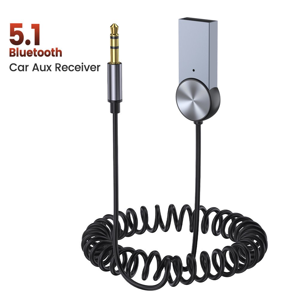 Aux Blue Tooth 5.3 Adapter 3.5mm Wireless Receiver for Car 3.5mm Jack Built-in Microphone Aux Input Car Blue-tooth Kit