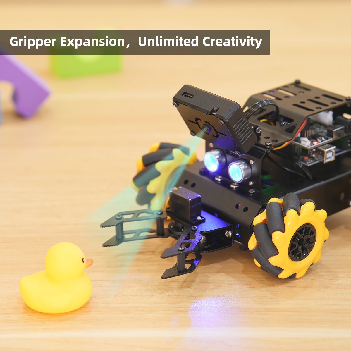 Hiwonder miniAuto 4WD Mecanum Wheels AI Vision Robot Car with Gripper Support Line Follower and Obstacle Avoidance Robotic Kits