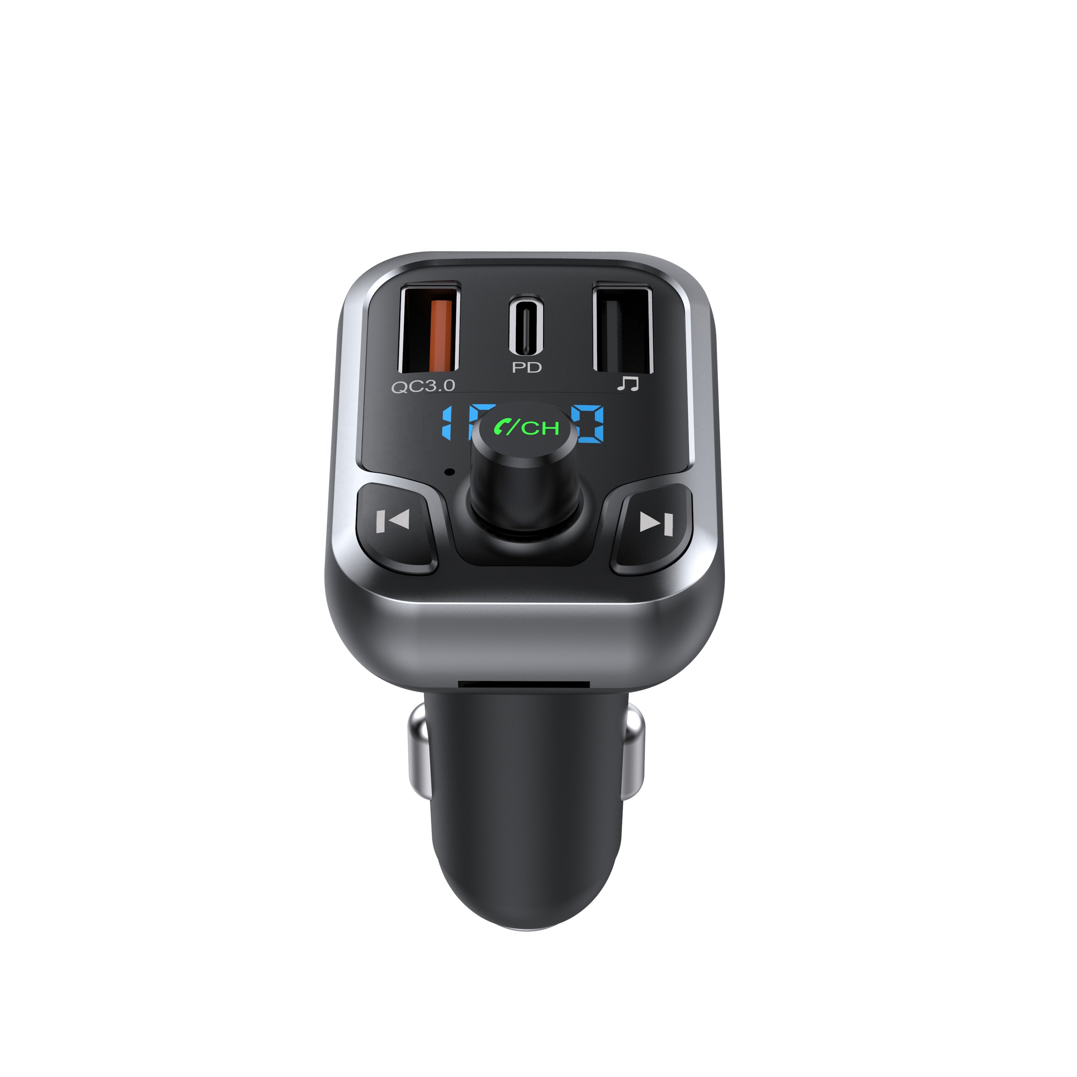 AGETUNR HOT T68 Bluetooth Car Kit 20W PD 18W QC3.0 Fast Charge Wireless FM Transmitter Micro SD Card+U Disk Music Car Mp3 Player