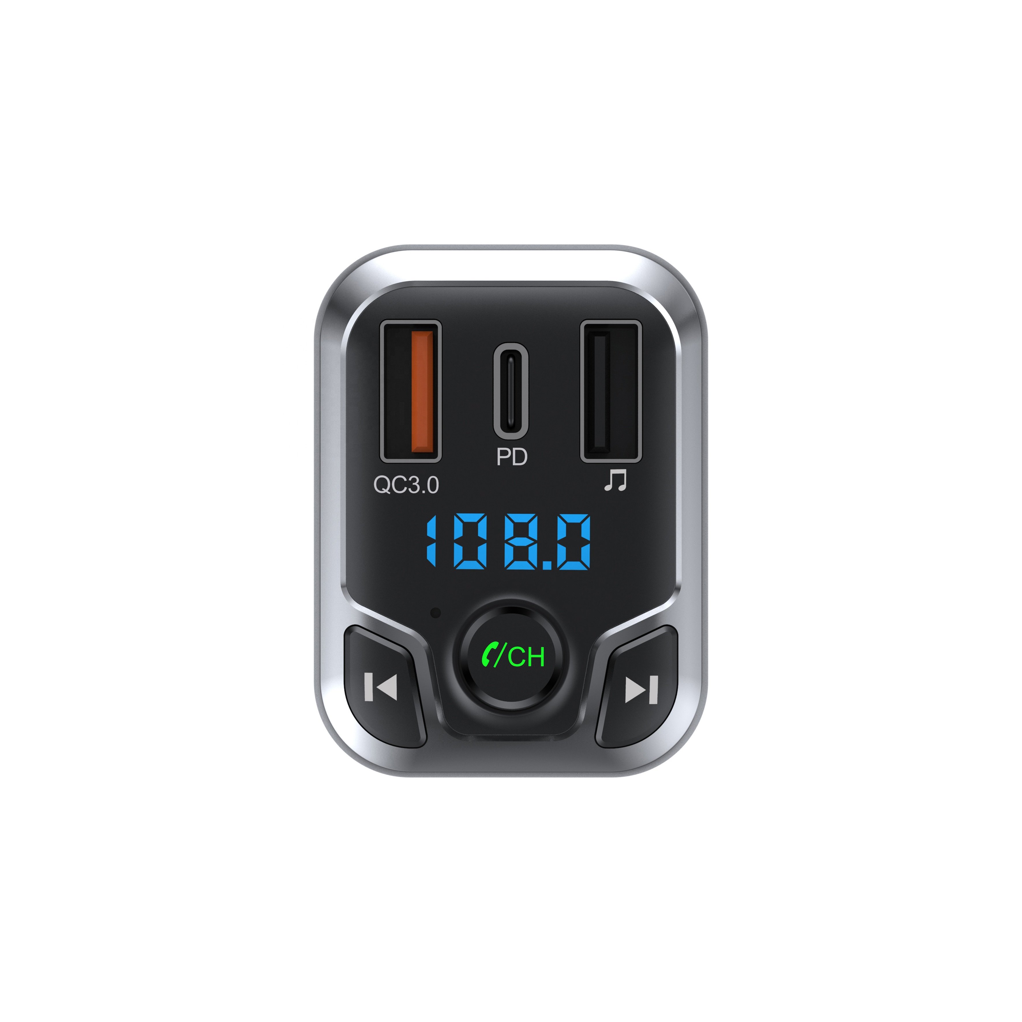 AGETUNR HOT T68 Bluetooth Car Kit 20W PD 18W QC3.0 Fast Charge Wireless FM Transmitter Micro SD Card+U Disk Music Car Mp3 Player