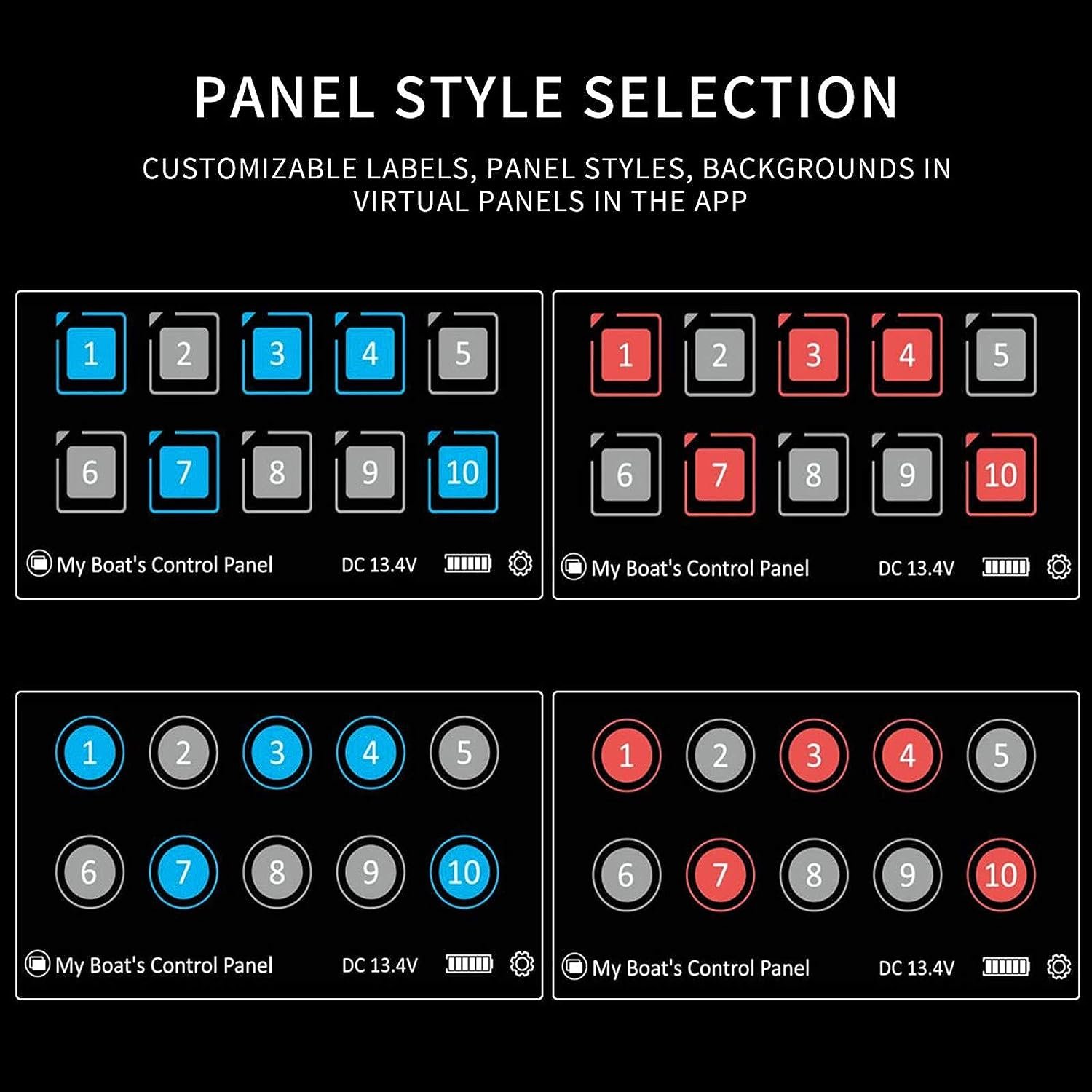 10P Membrane APP Control Switch Panel for Auto Car Marine