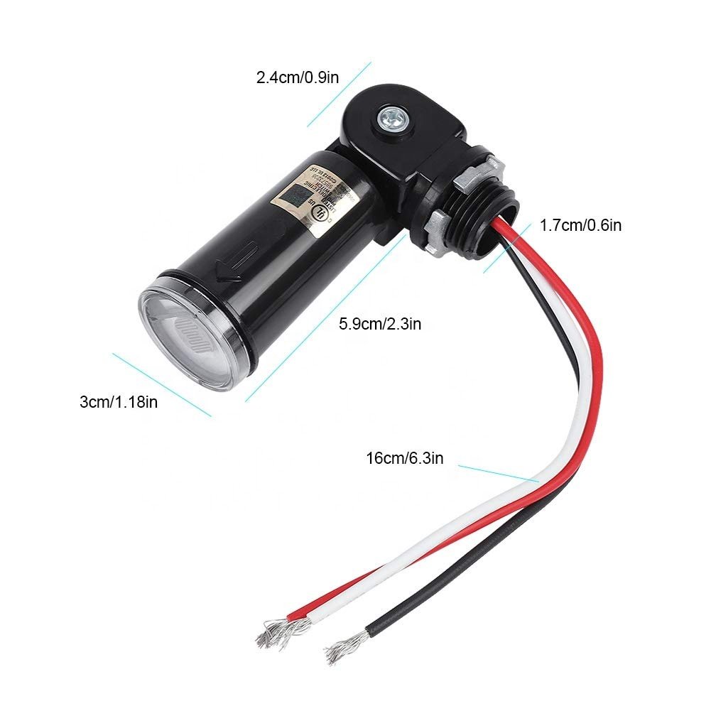 LED 120V Dusk To Dawn Outdoor Swivel Photo Cell Light Control Photocell Sensor