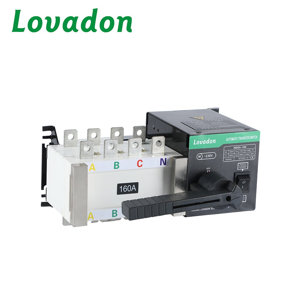 160 Amp Dual Power Supply Automatic Transfer Switch 4-Phase Generator Switches for Efficient Power Source Management