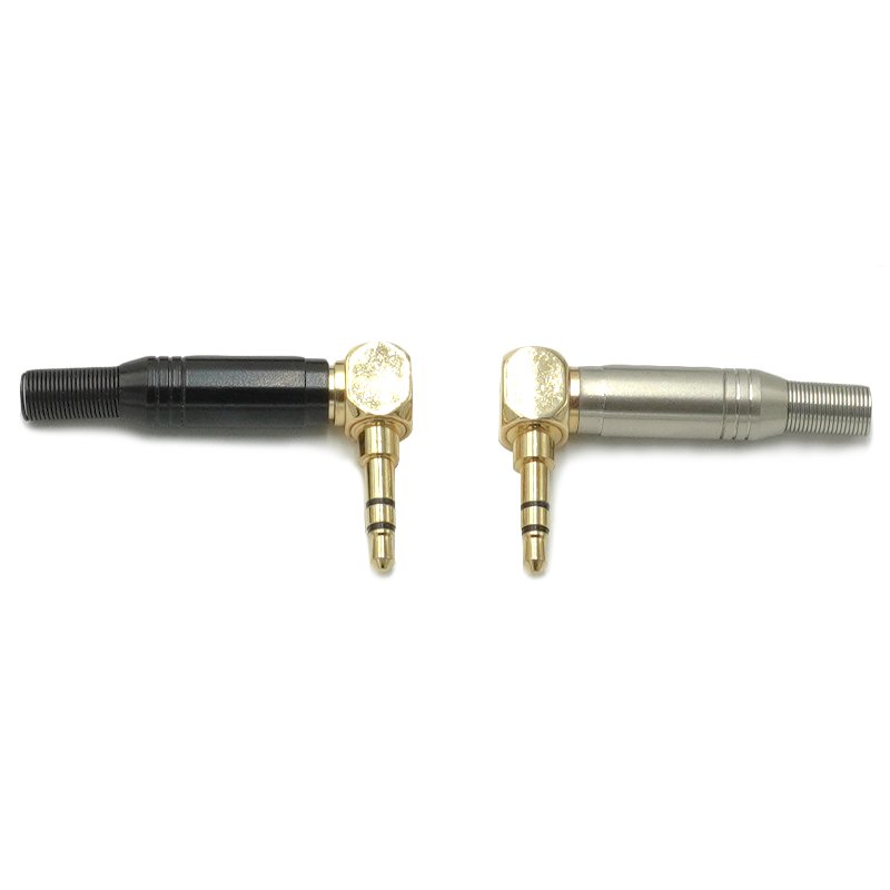 PRATT High Quality Right Angle 3.5mm Stereo Audio Jack Plug Connector Audio Plug
