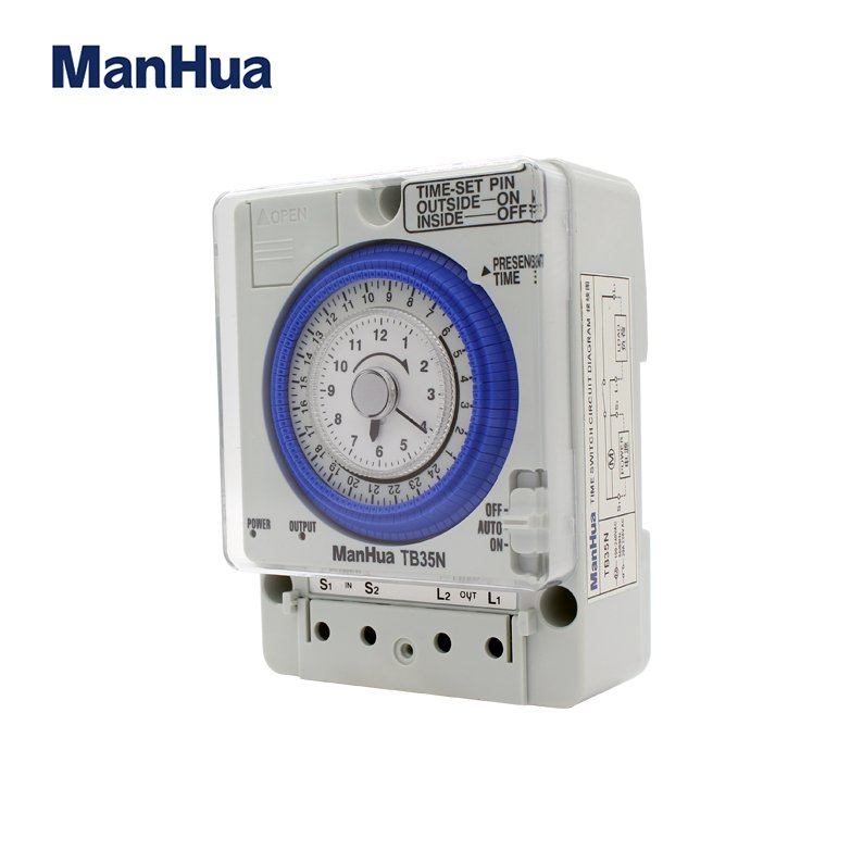 Manhua TB35N 220V Coin Operated Mechanical Timer Switch Analogue