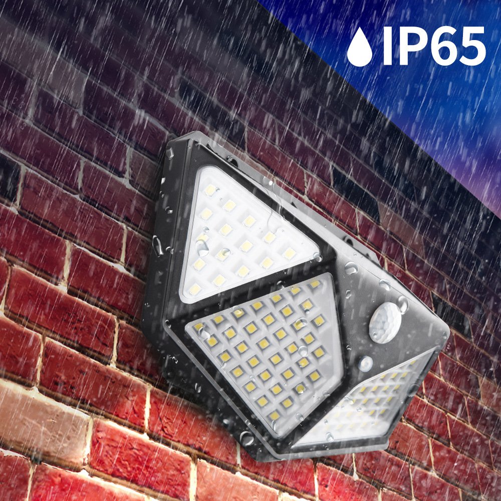 New Tech LED 100 Beads Eco-friendly Solar Energy Human Body Infrared Induction Auto Switch Outdoor Waterproof Wall Lamp