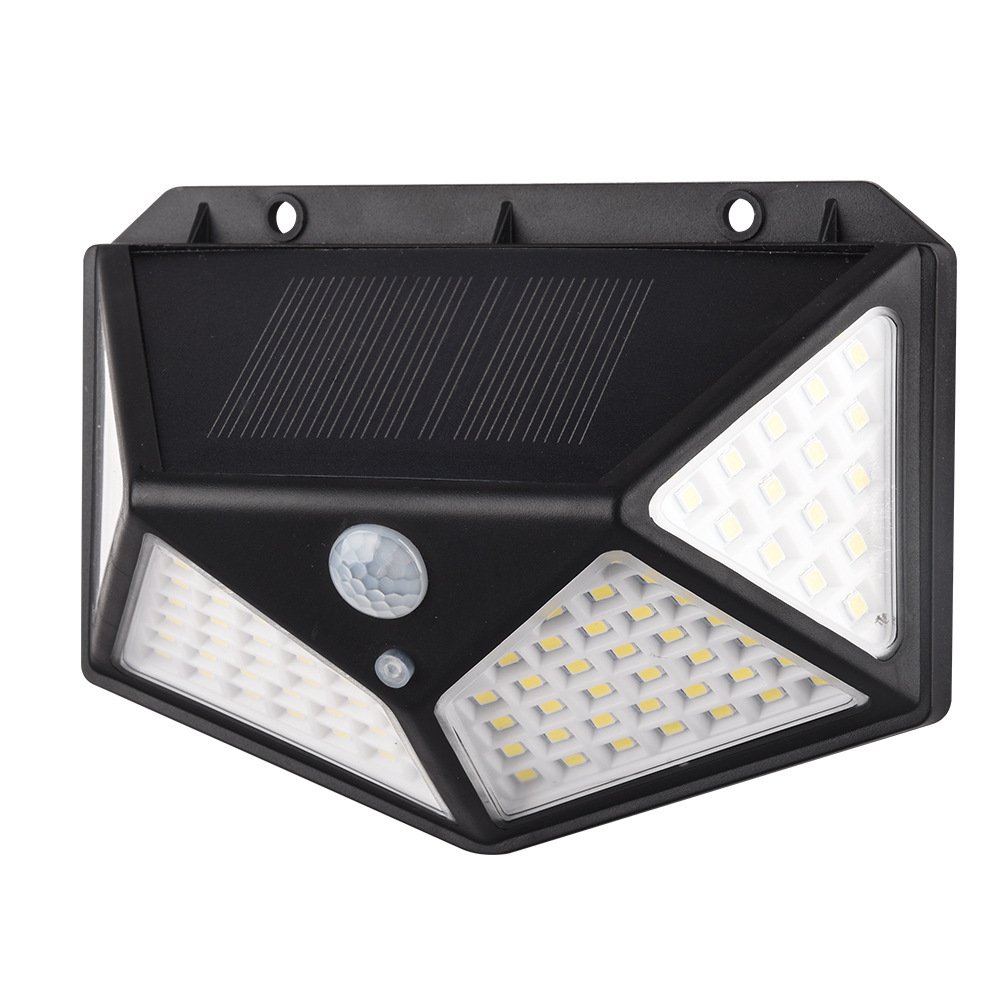 New Tech LED 100 Beads Eco-friendly Solar Energy Human Body Infrared Induction Auto Switch Outdoor Waterproof Wall Lamp