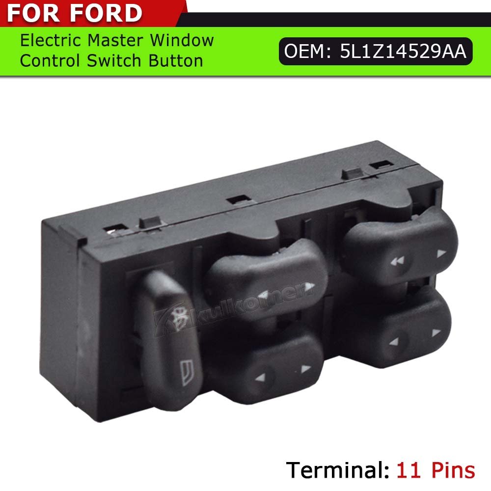 NEVOSA 5L1Z14529AA Car Window Master Switch Button for Ford F150 Crown Victoria Expedition Lincoln Mark LT Mercury Grand Marquis