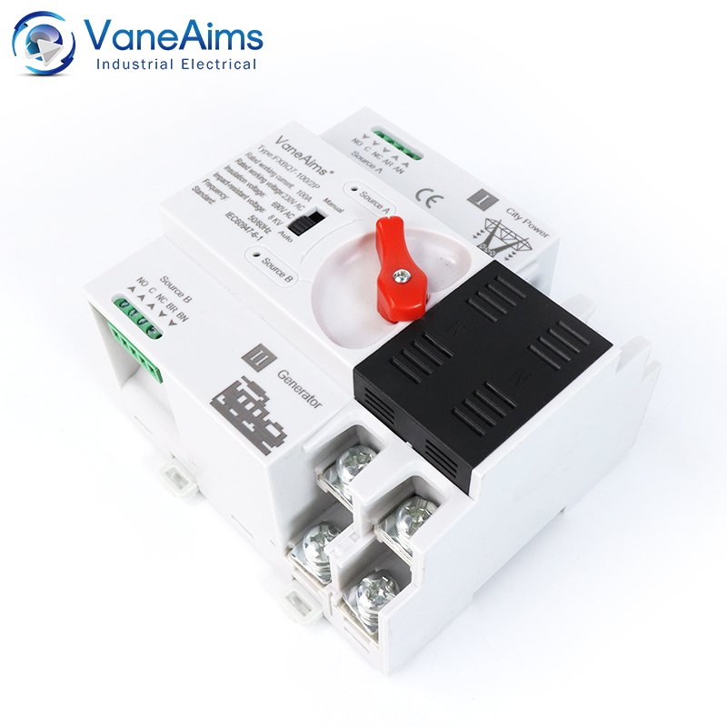 ATS FXBQ7-100/2P 100A80A63A Automatic Transfer Switch 220V Automatic Changeover Switch.