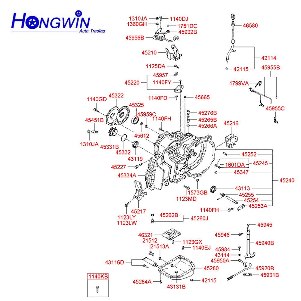 45956-28010 Inhibitor Neutral Safety Switch for Hyundai Tiburon Accent K-ia Rio Rio5 1996-2005 4595628010 45956-28015 45956-2800