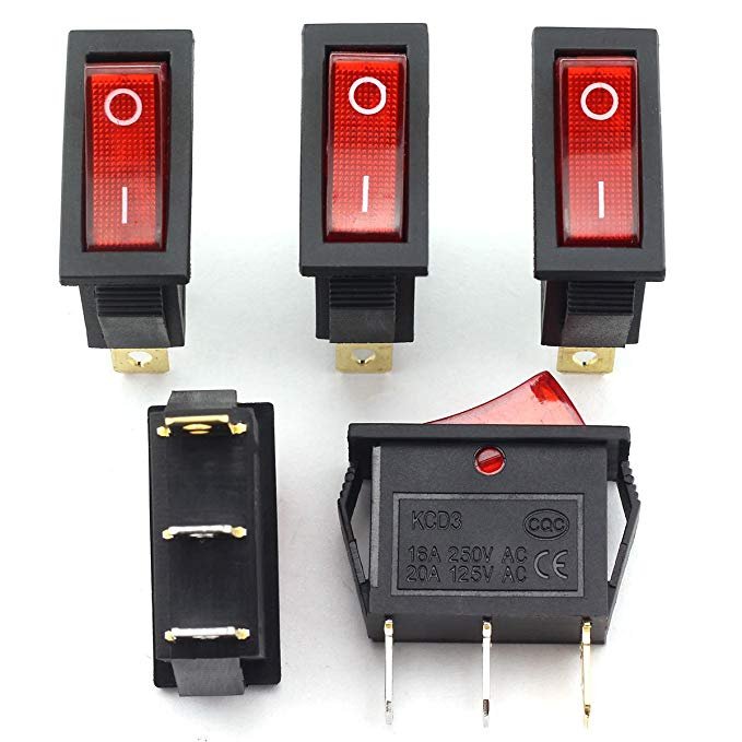 Hot Sale On-off /On-on Illuminated Rocker Switch For Electronic Switches