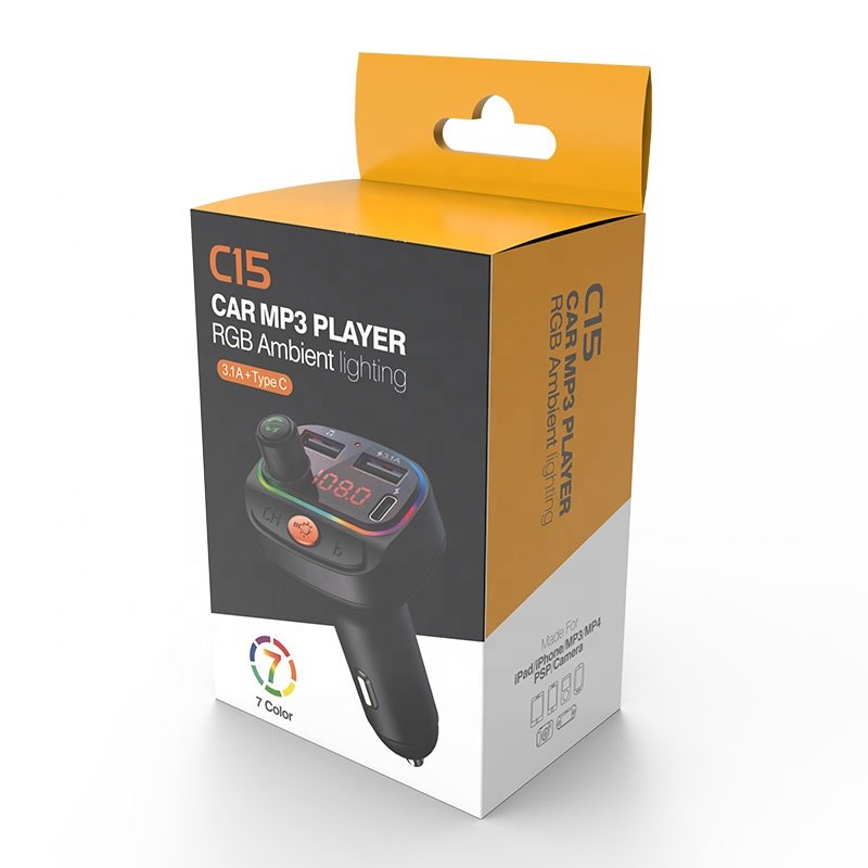 The New Bluetooth Car Music Audio Kit Fm Transmitter Modulator 3.1A Usb Charge Car Mp3 Player Usb Flash Drive with USB C