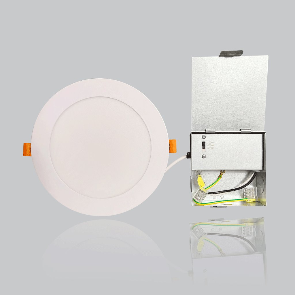 Banqcn ETL Certified Led Recessed Down Ceiling Light with Junction Box, 2700K-6500K 9w 12w 6inch 5inch 4inch IC Rated