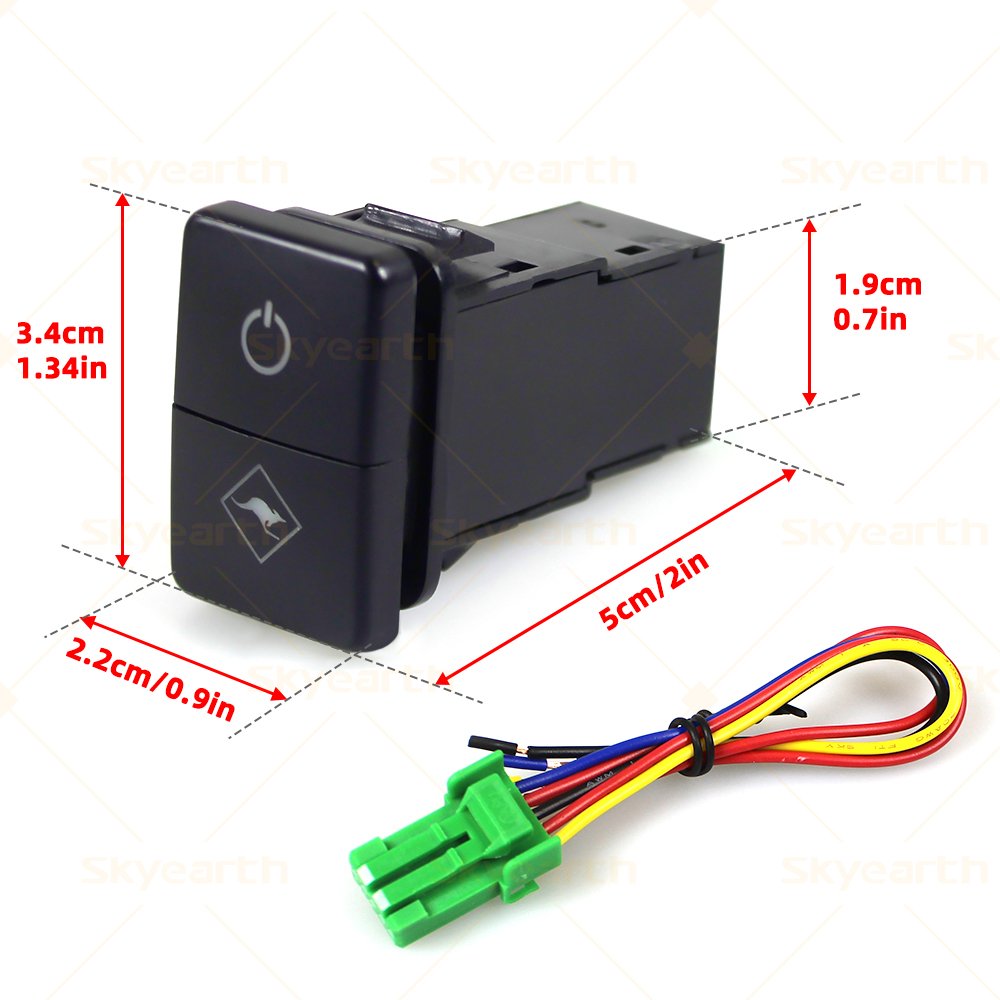 12V LED Various Symbols Dual Push Switches Marine Automotive Push Button Switch for Toyota