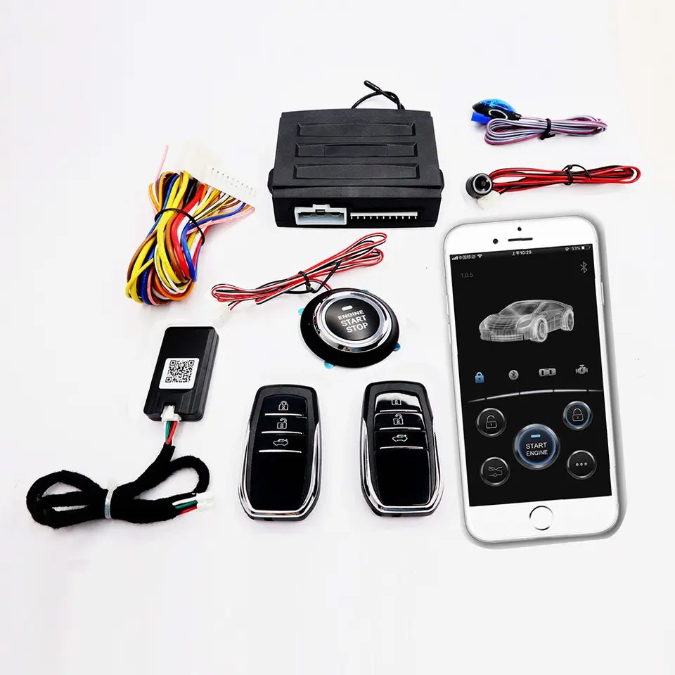 Universal Car Remote Engine Start Stop Kit Bluetooth Mobile Phone App BT Control Engine Ignition Open Trunk Keyless Go System