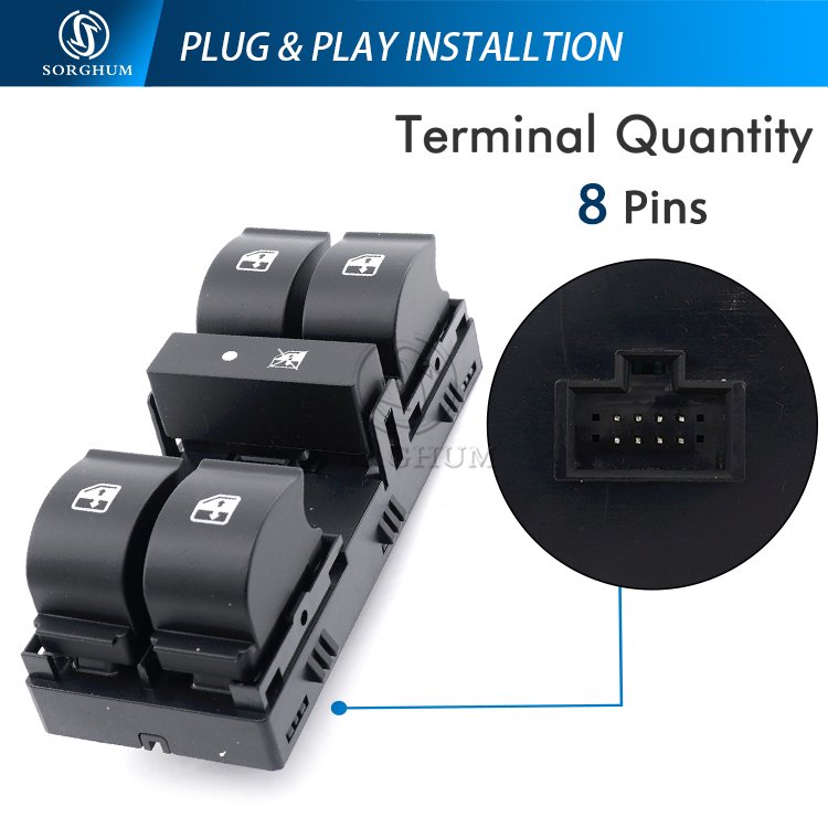Sorghum 735442332 735441024 8 Pins Left Front Electric Window Regulator Control Switch for Fiat Linea 2007-2017